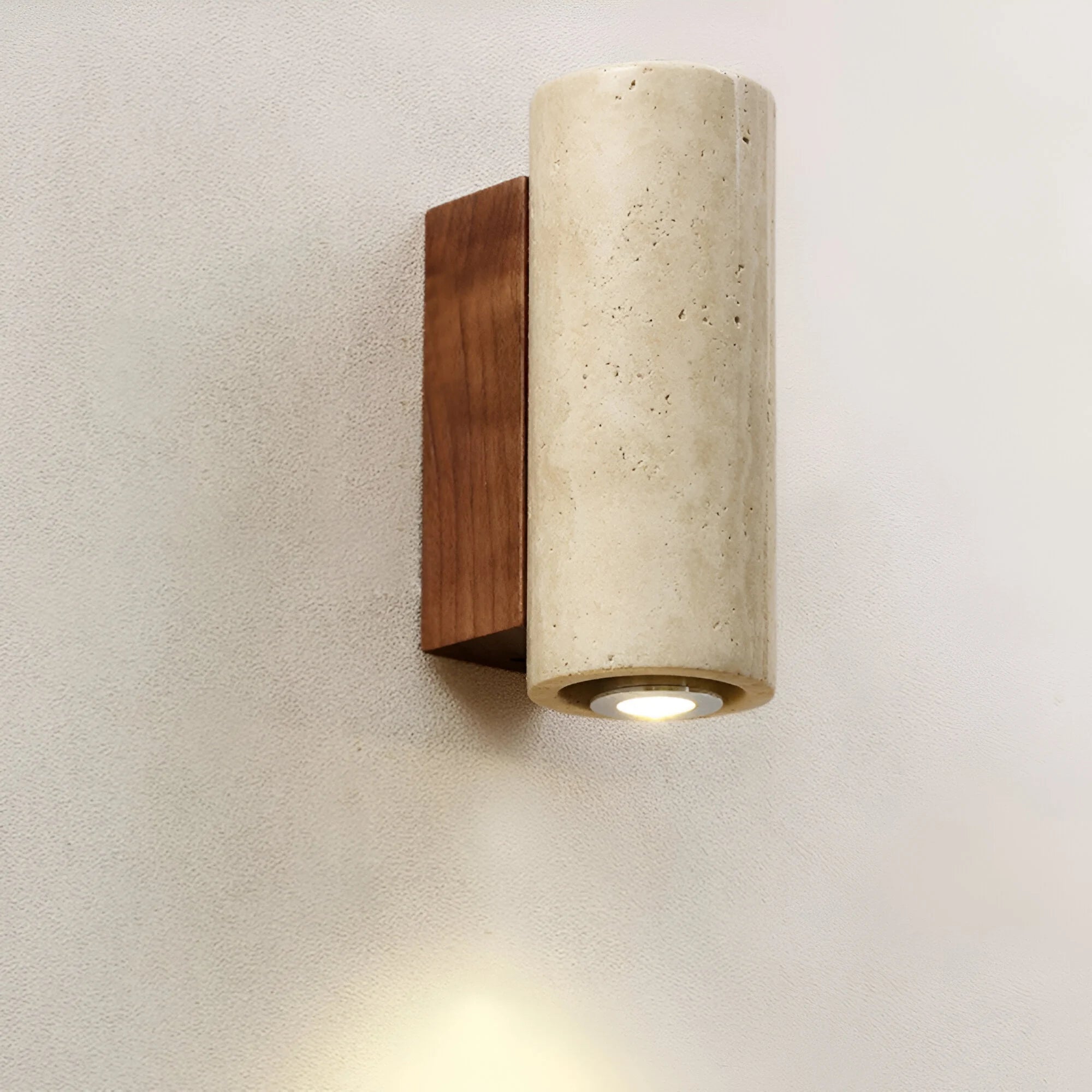 Product Image for StoneLuxe – Natural Travertine Wall Light, White Light (6000K) / Small (6.5 x 16 cm / 2.6 x 6.3 inches)