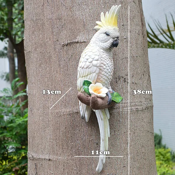 Product Image for BowLift | Tropical Vibe Parrot Tree Decor, Side-White