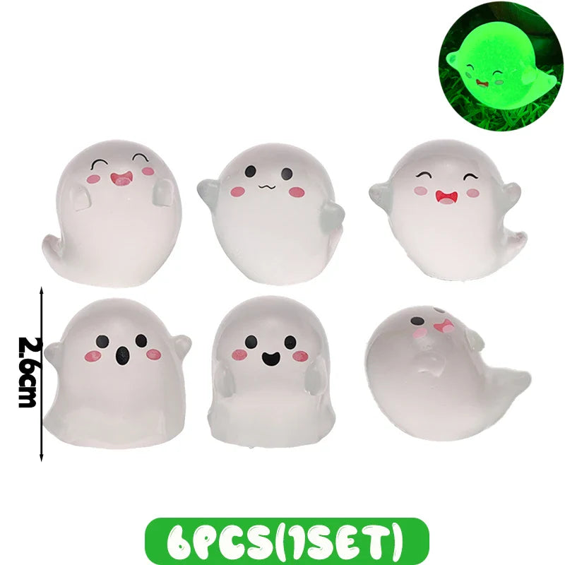 Product Image for BowLift | Luminous Ghost Halloween Figures, 6 Pcs