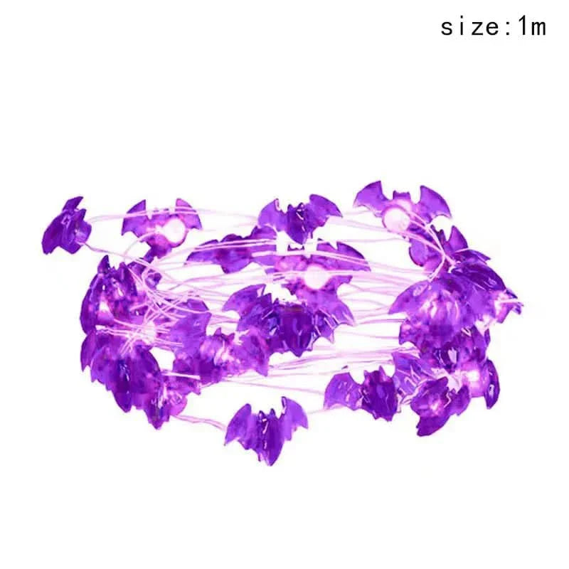 Product Image for BowLift | Halloween LED Pumpkin & Skull String Lights, 1m bat