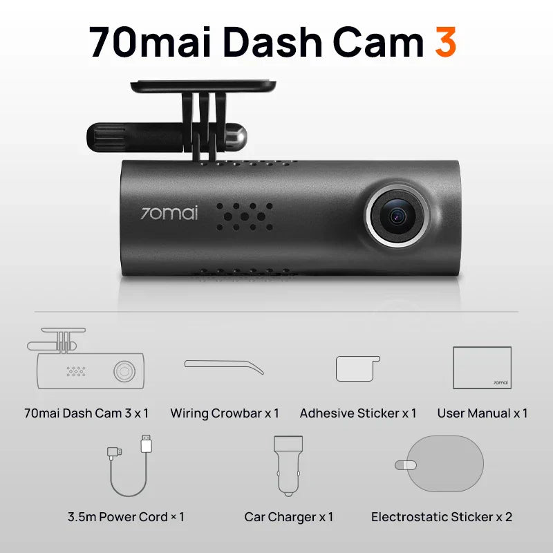 Product Image for BowLift | Driveova M200 Dashcam | Full HD & Night Vision | Voice Control & App | 130° Wide Angle, No SD card