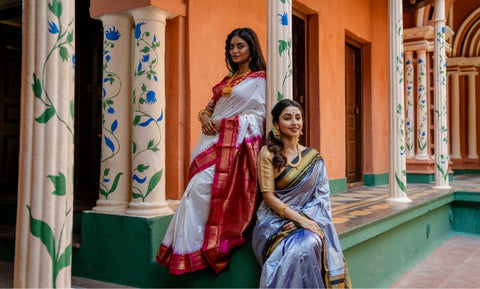 Image of Indian traditional Beautiful Woman Wearing an traditional Saree  And Posing On The Outdoor With a Smile Face-DD952703-Picxy