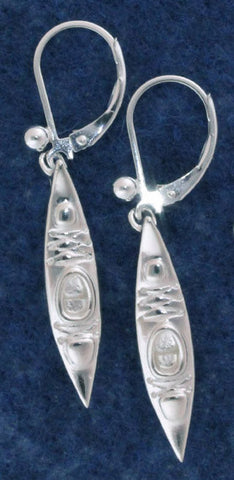 kayak earrings necklace - sterling silver kayaker gift