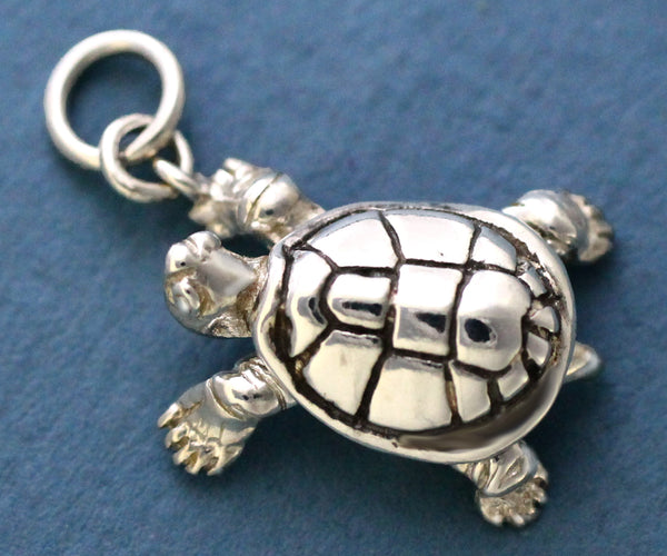 Sterling Silver Turtle Charm beautiful handcrafted Nature Jewelry ...