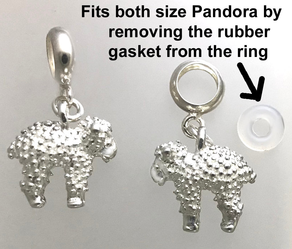 sterling silver sheep charm