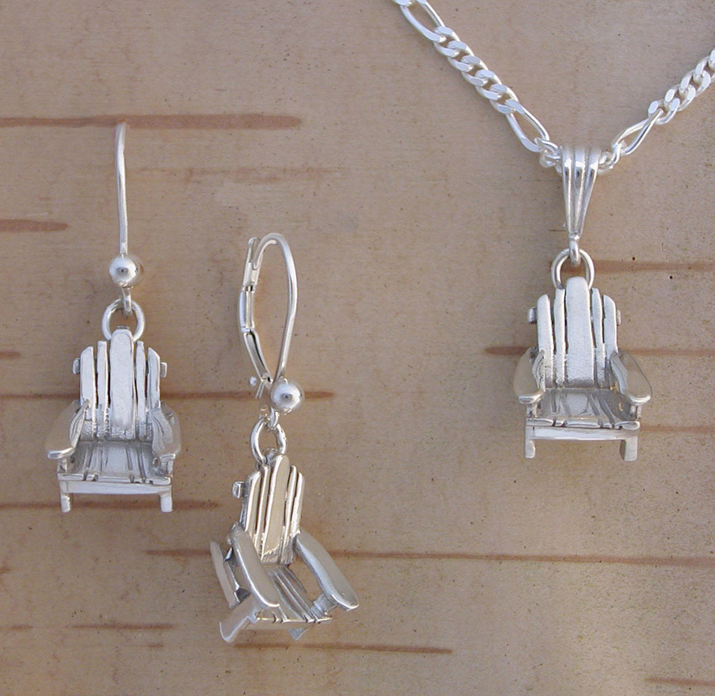 Sterling Silver Adirondack Charm handcrafted nature ...