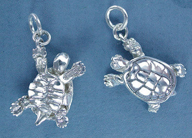 Sterling Silver Turtle Charm beautiful handcrafted Nature Jewelry ...