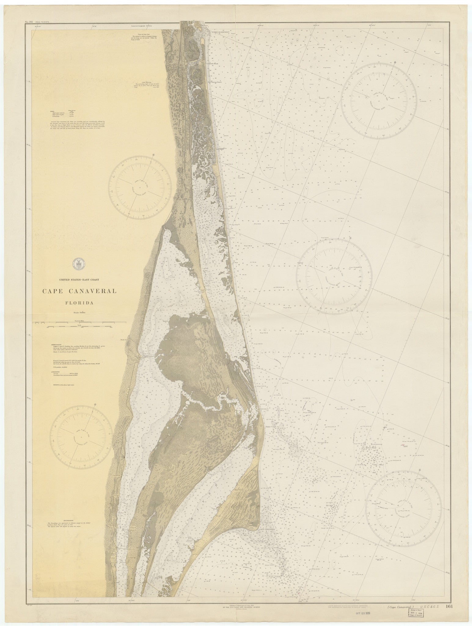 Cape Canaveral Florida Map 1929 HullSpeed Designs   Cape Canaveral 161 10 1929 Small 