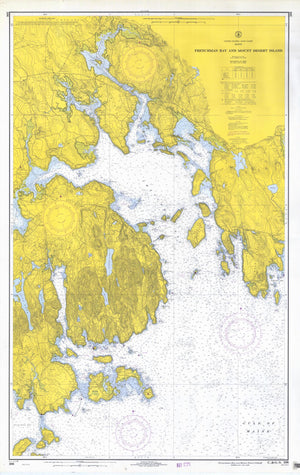 Mount Desert Island Map - Frenchman's Bay - 1968