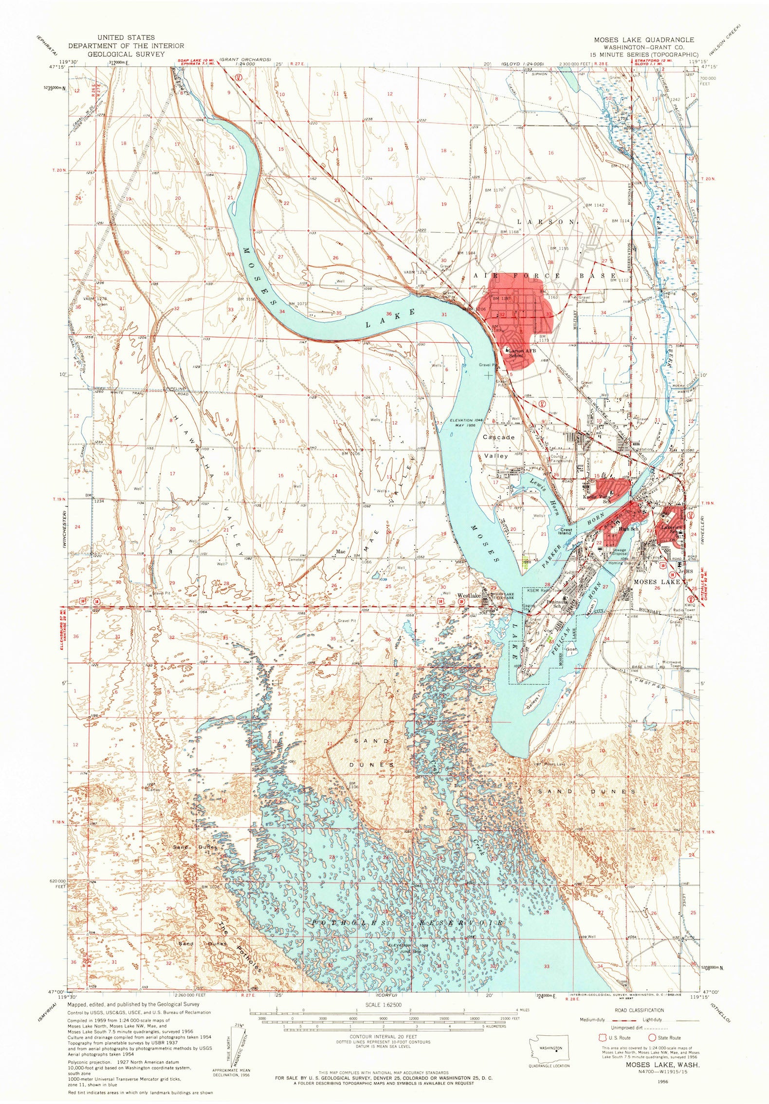 MosesLakeTopographicMap 242435 1956 62500 Geosmall ?v=1586460401