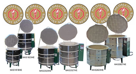 Image of 6 Olympic Series Kilns comprising the Medallion Artist Series