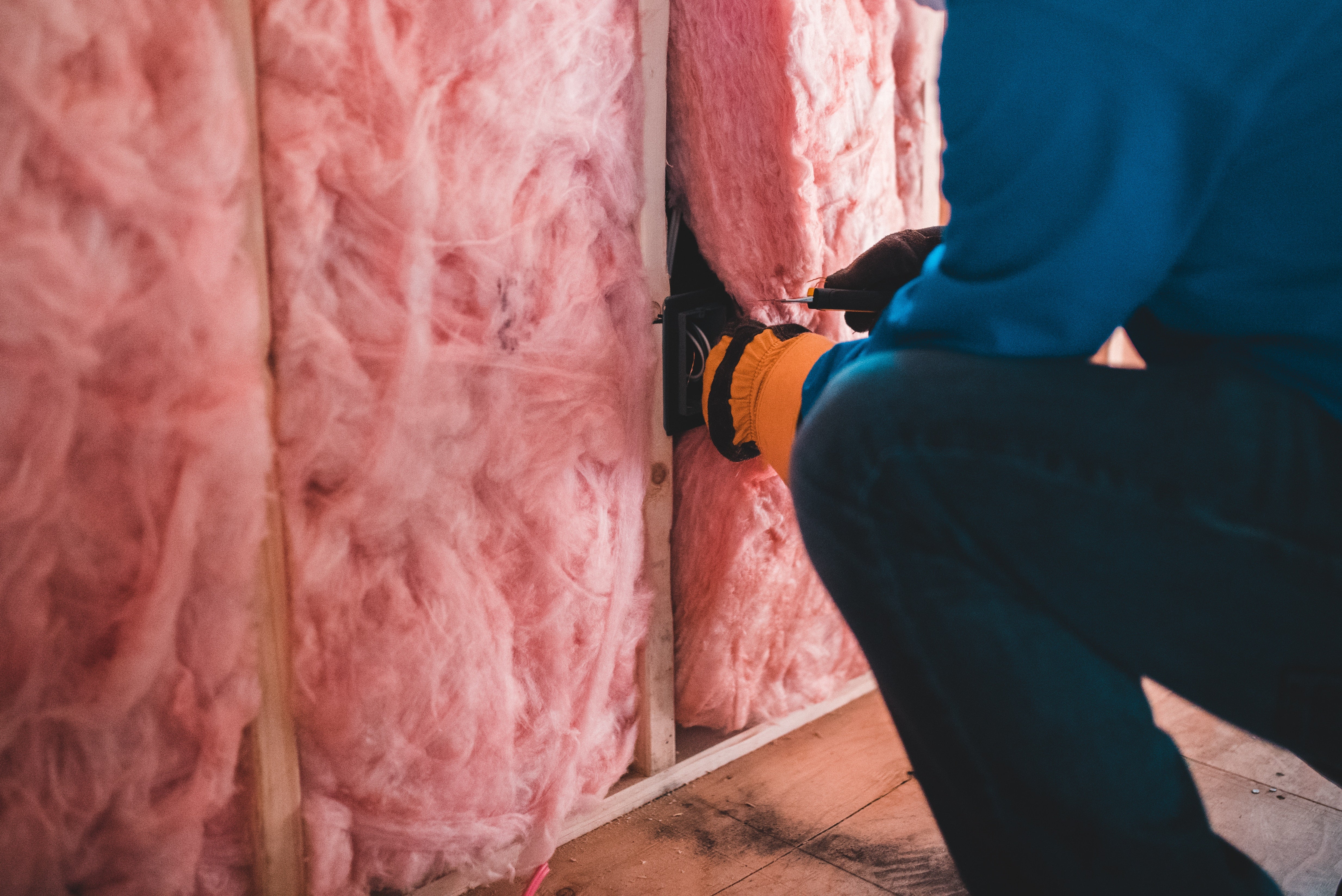 insulation in a wall
