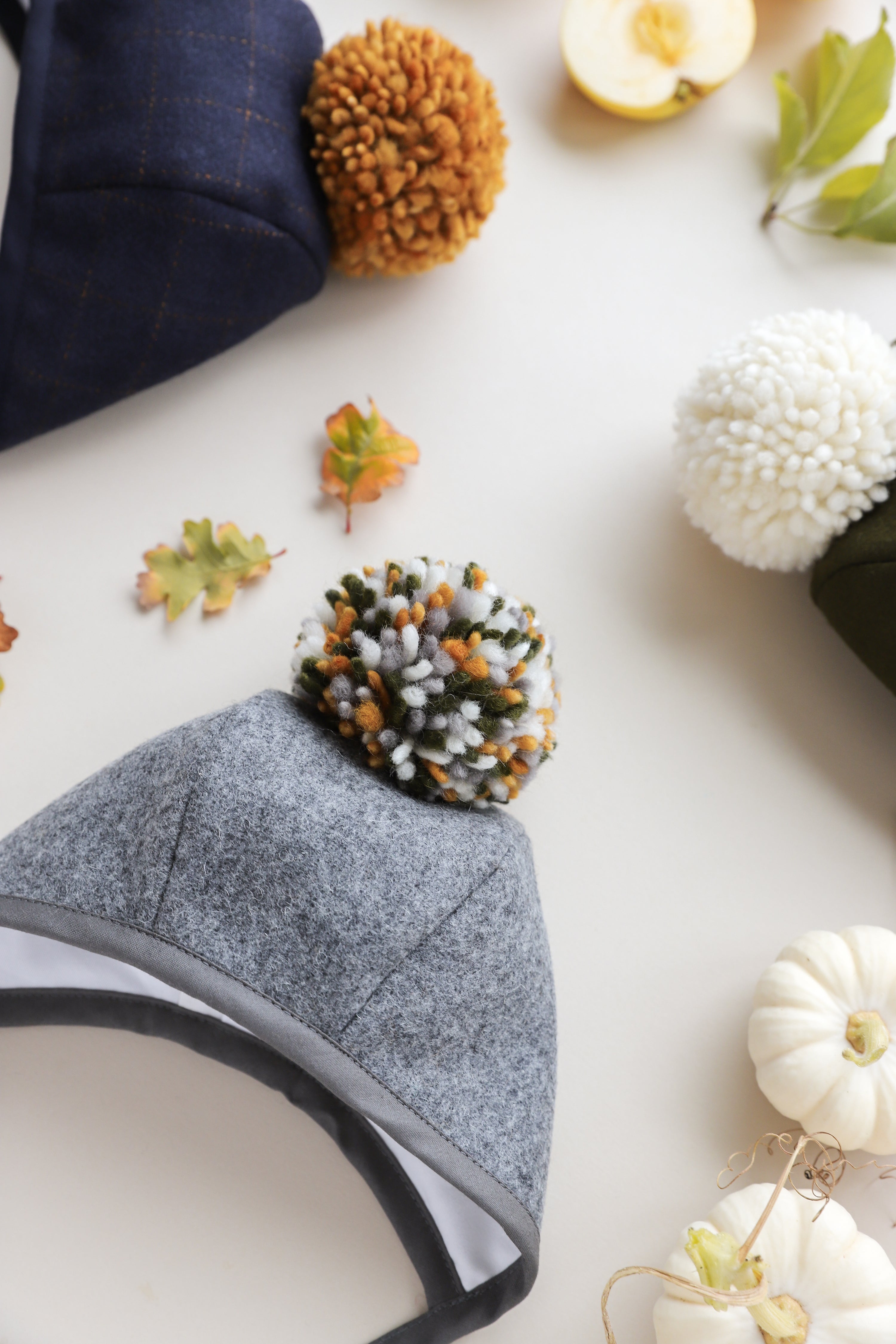 Cobblestone Alley Pom Bonnet Cotton-Lined