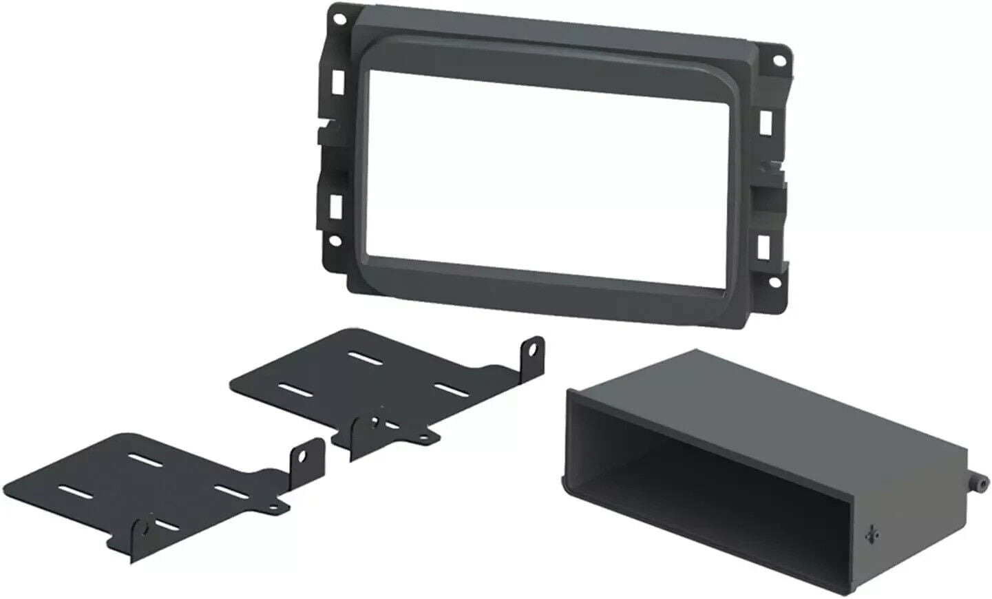 Scosche CR1298B Compatible with 2013-2018 Ram Truck ISO Double DIN & Din+Pocket
