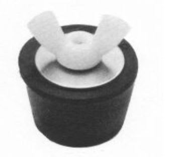 Technical Products SP-200-00 Winter Rubber Expansion Plug #000 w/ White Nylon Wing Nut for 3/8" Pipe