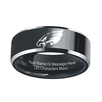 Men's Custom Name Ring In 925Silver Of New Philadelphia Eagles Super Bowl  Player