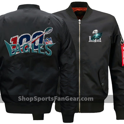 nfl 100 eagles Bomber Jacket|Philadelphia Ma-1 Jacket Military