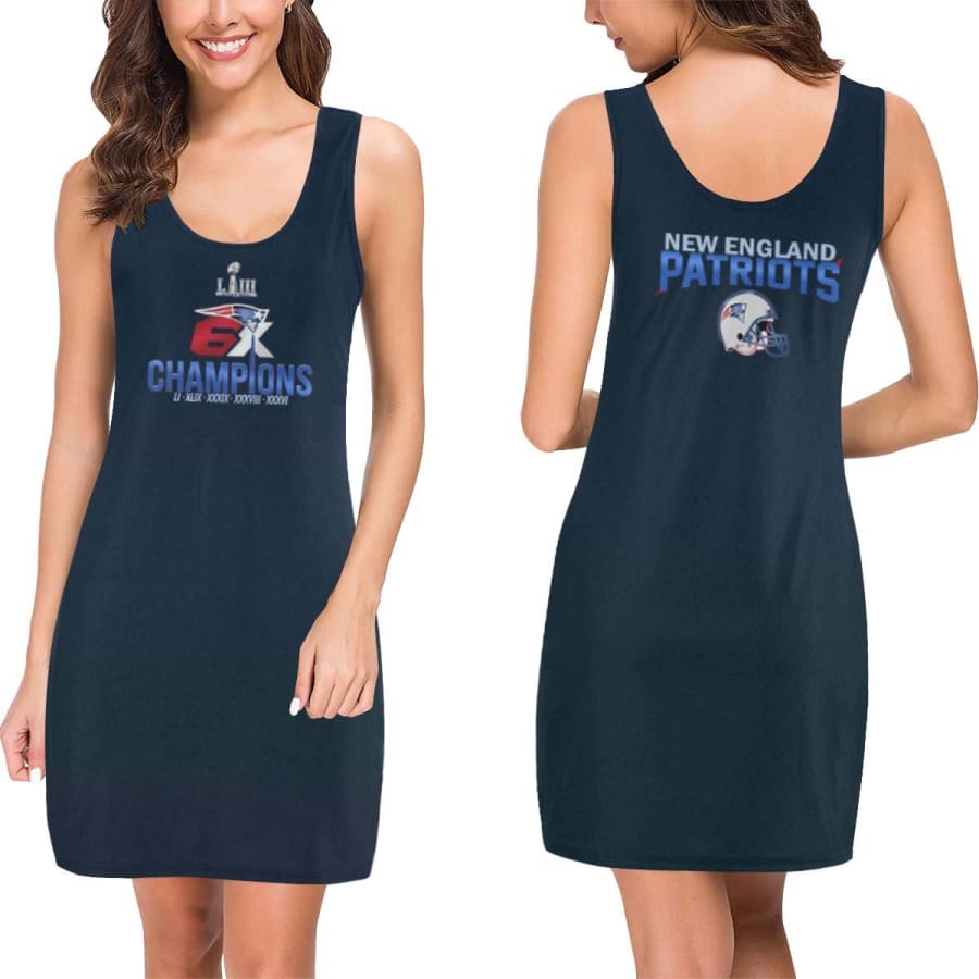 New England Patriots Dress, 6X Super Bowl Champs Vest Dress, Eagles, Patriots, Steelers Gear