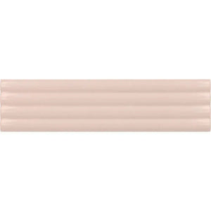 Fluted Pink 2x8 Polished Ceramic Tile - Aloft Tiles - Ceramic Tile Polish