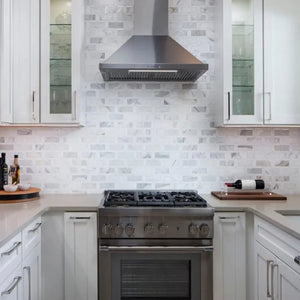 Calacatta Gold & Thassos 2x5" Polished Mosaic Tile - Aloft Tiles