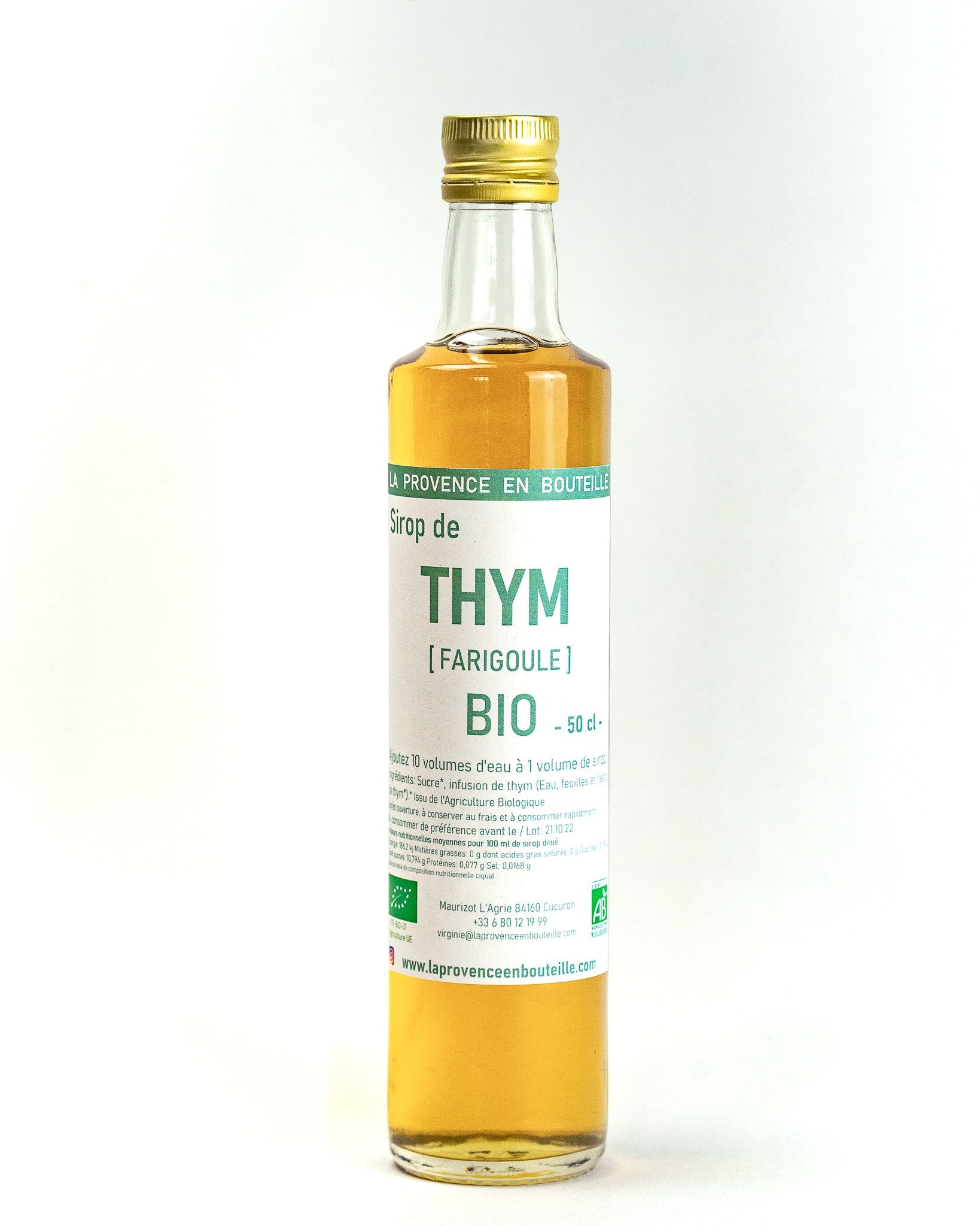 Sirop de romarin bio 33cl