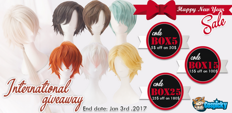 UP TO 25$ OFF! New Year Sale + Mystic Messenger Wig Giveaway