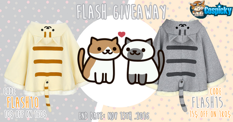 Neko Atsume Cape Flash Giveaway & Sale