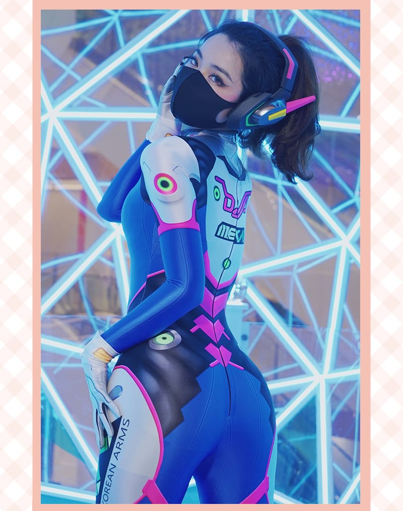 Overwatch D.VA DVA Hana Song Cosplay Suit Game Anime 