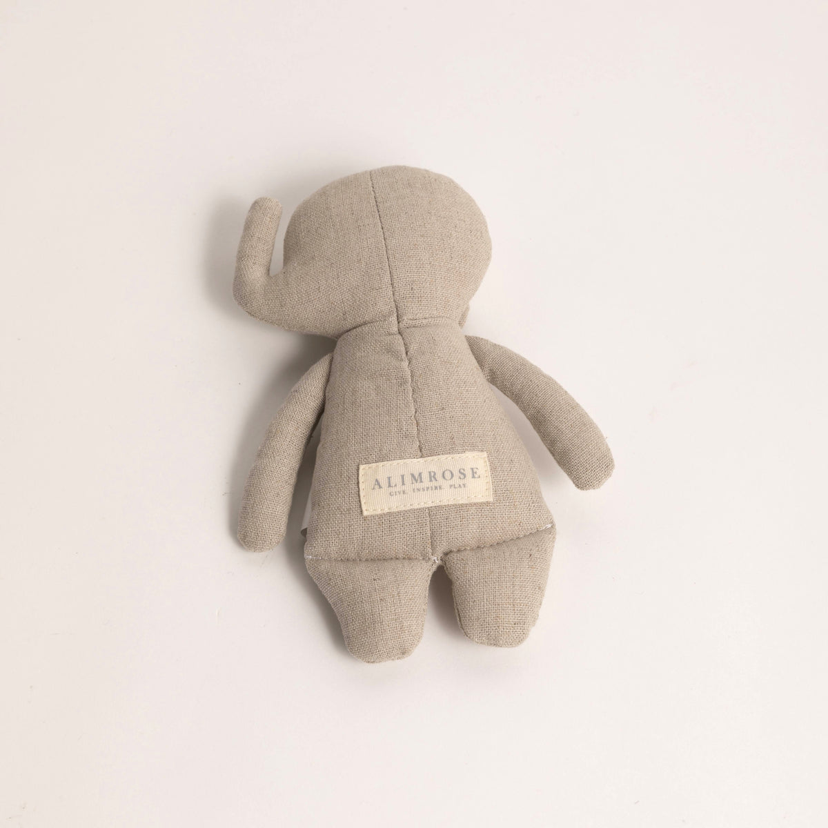 Elephant Linen Mini Rattle