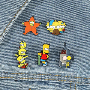 Cartoon Family Funny Enamel Pin - Kawaii Side