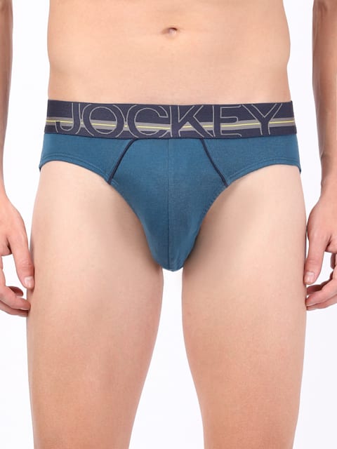 Jockey Assorted Men's Elance Cotton Elastane Stretch Printed Brief