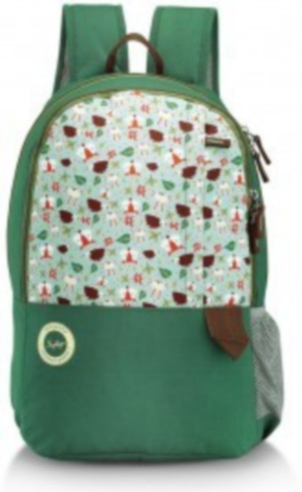 skybags green backpack