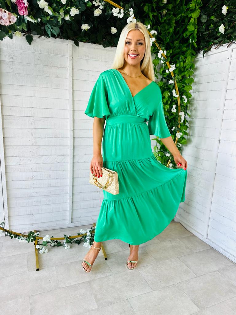 Sandy Maxi Dress Emerald – Canella Lane