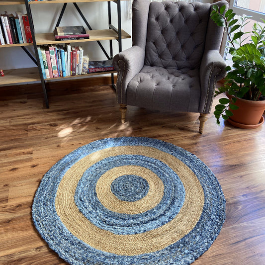 Denim Jute Braided Rug