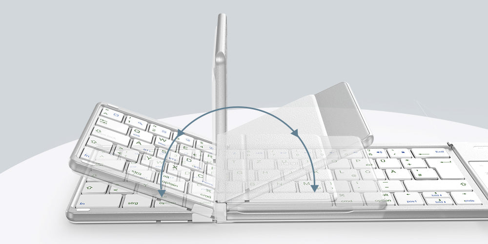 wireless keyboard with foldable design