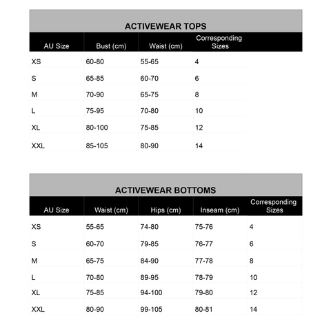 FITANDFLO SIZING GUIDE