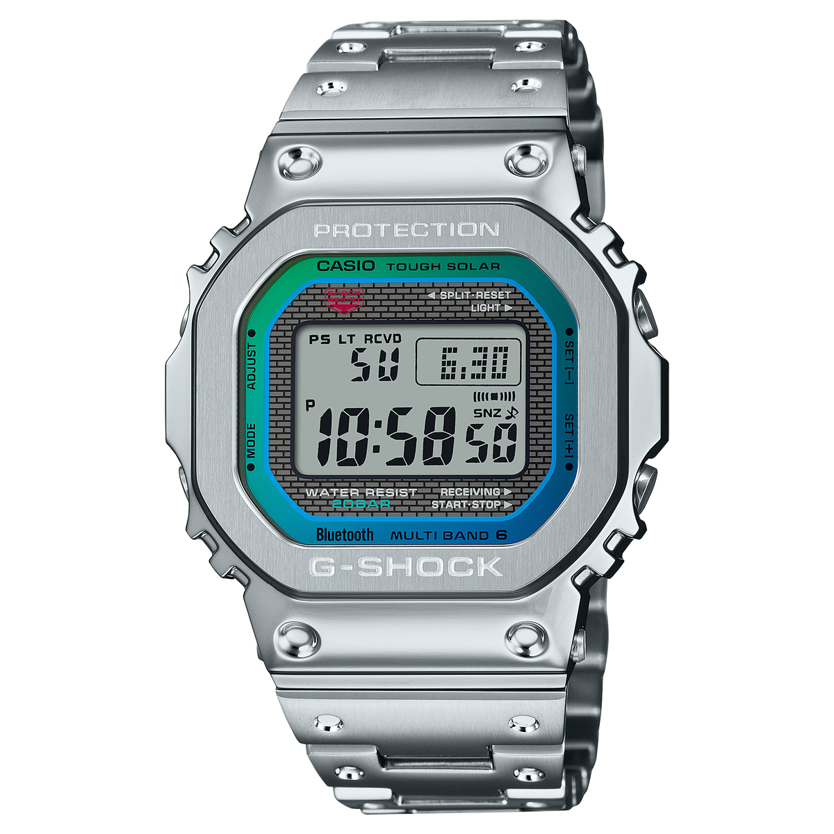 G-Shock Mens 200m Bluetooth G-Steel - GMW-B5000PC-1M