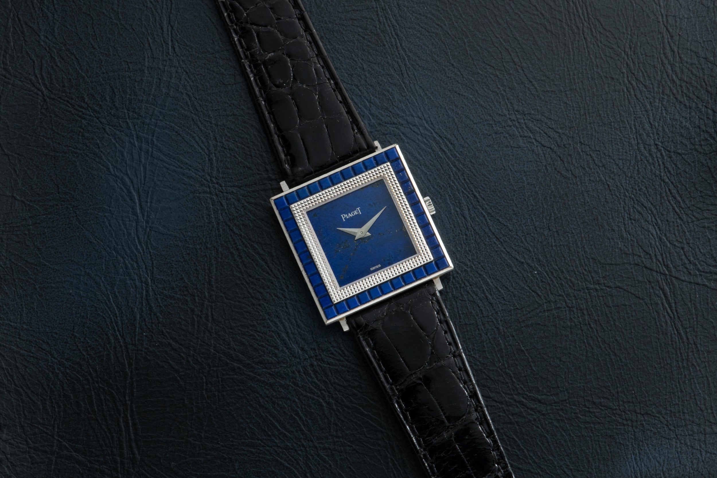 image of Piaget White Gold Lapis Dress Watch