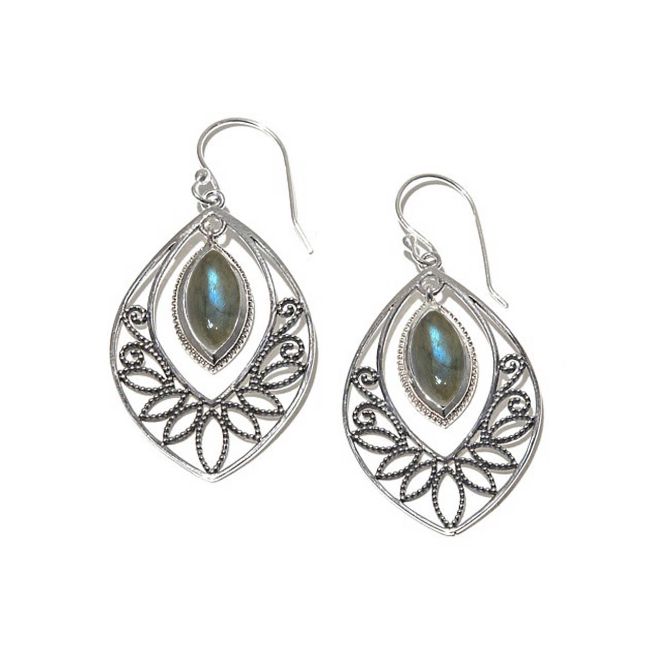 Labradorite Earrings - Himalayan Gems