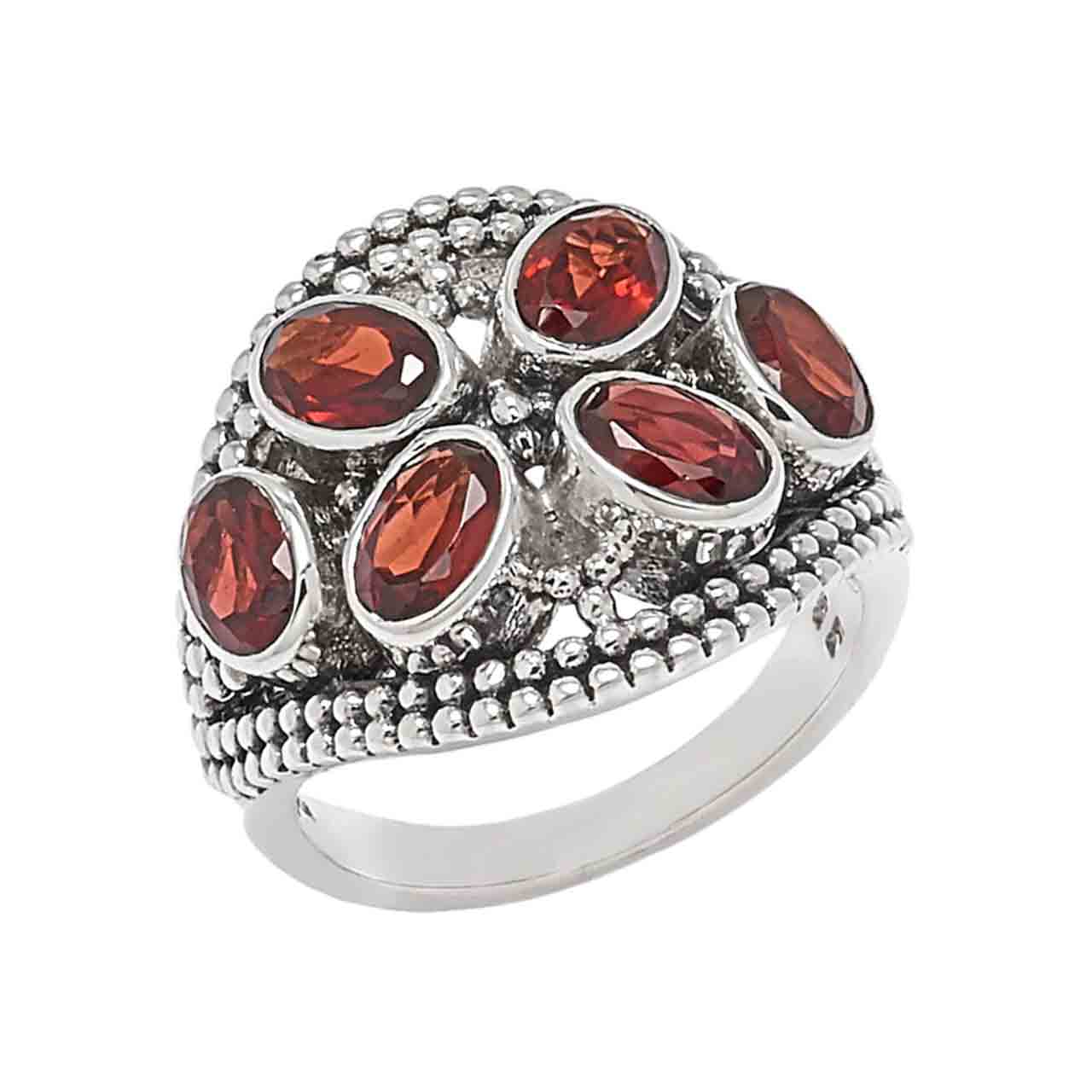 Multi Garnet Ring - Himalayan Gems