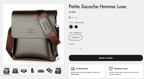 Petite sacoche homme luxe design