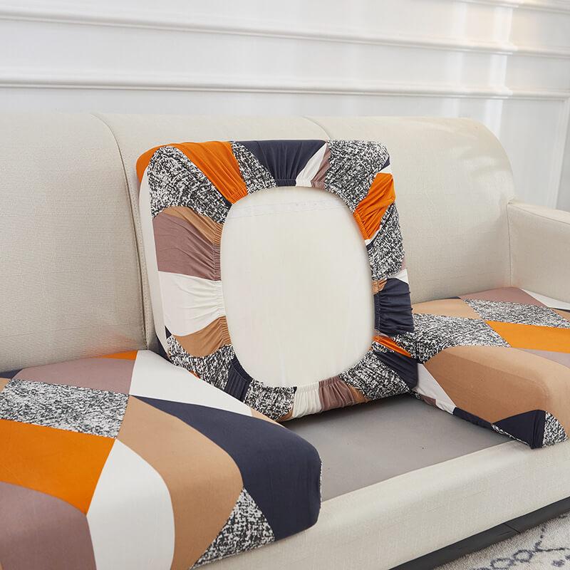 1pc Cloud Jacquard Sofa Seat Cushion Cover, Funny Polyester Stretchy Sofa  Cushion Cover For Home