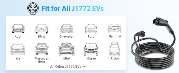 Convient à TOUS les véhicules électriques J1772