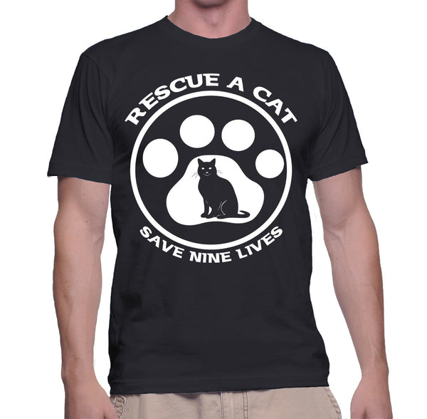Rescue A Cat Save Nine Lives T-Shirt – Shirt Skills