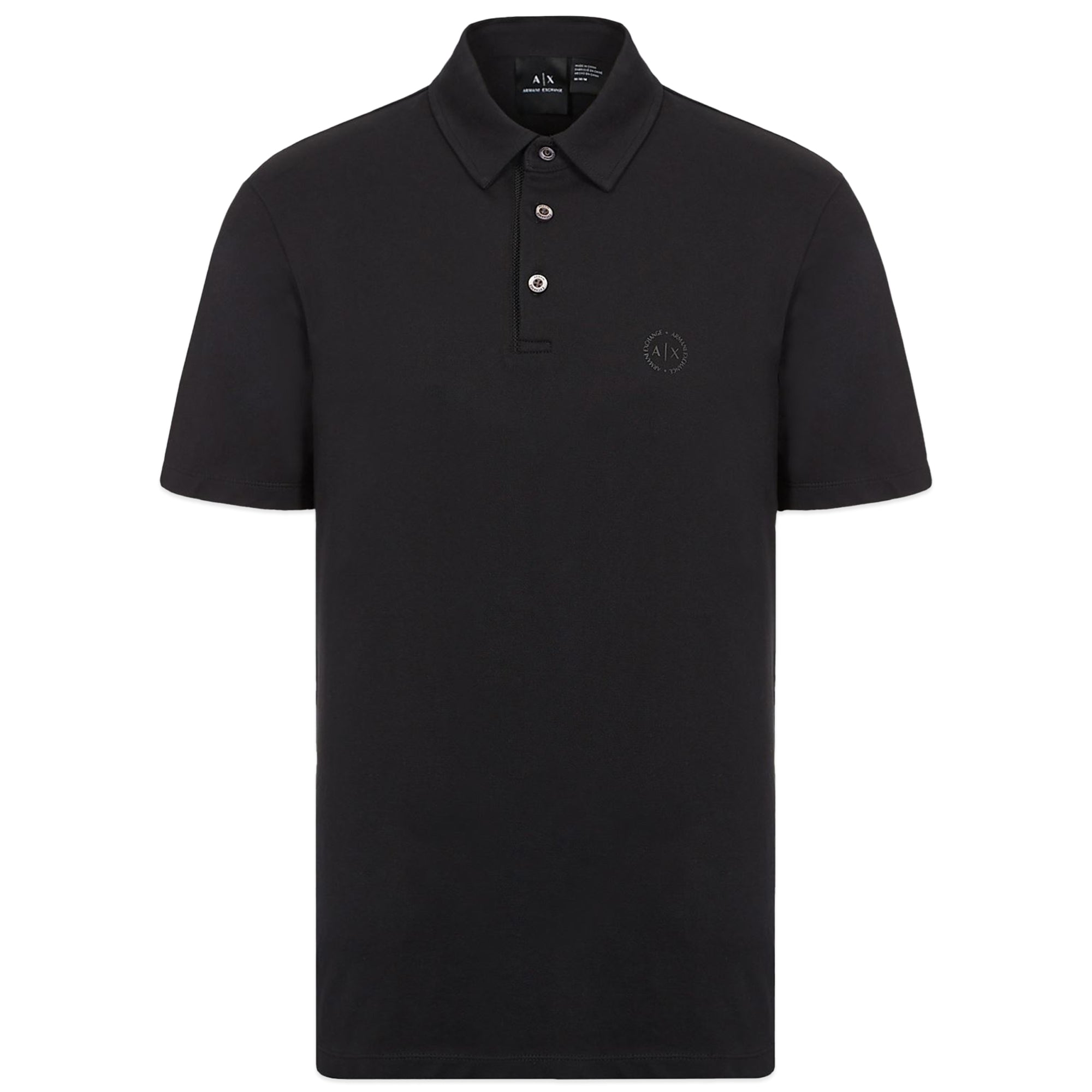 Armani exchange on sale logo placket polo