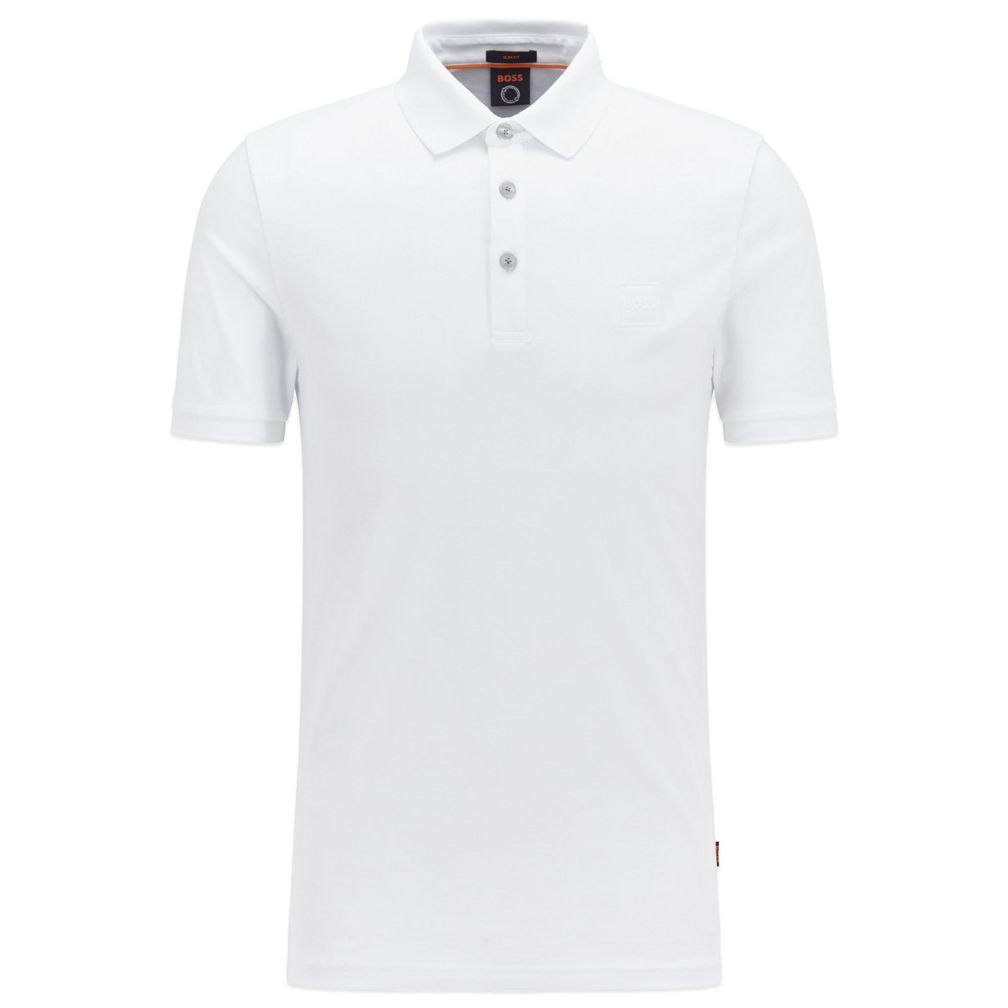 Boss Passerby 1 Long Sleeve Polo - White