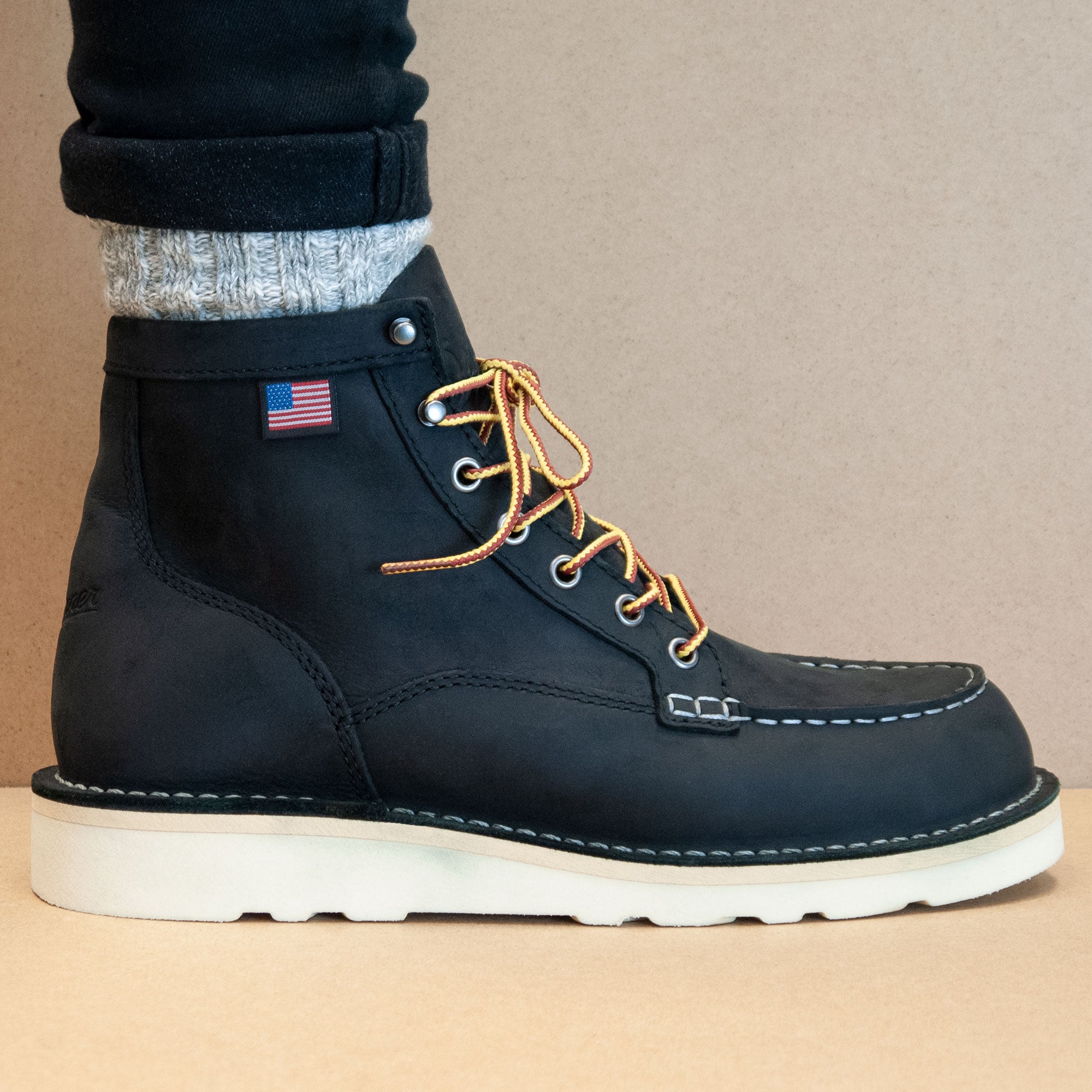 black moc boots
