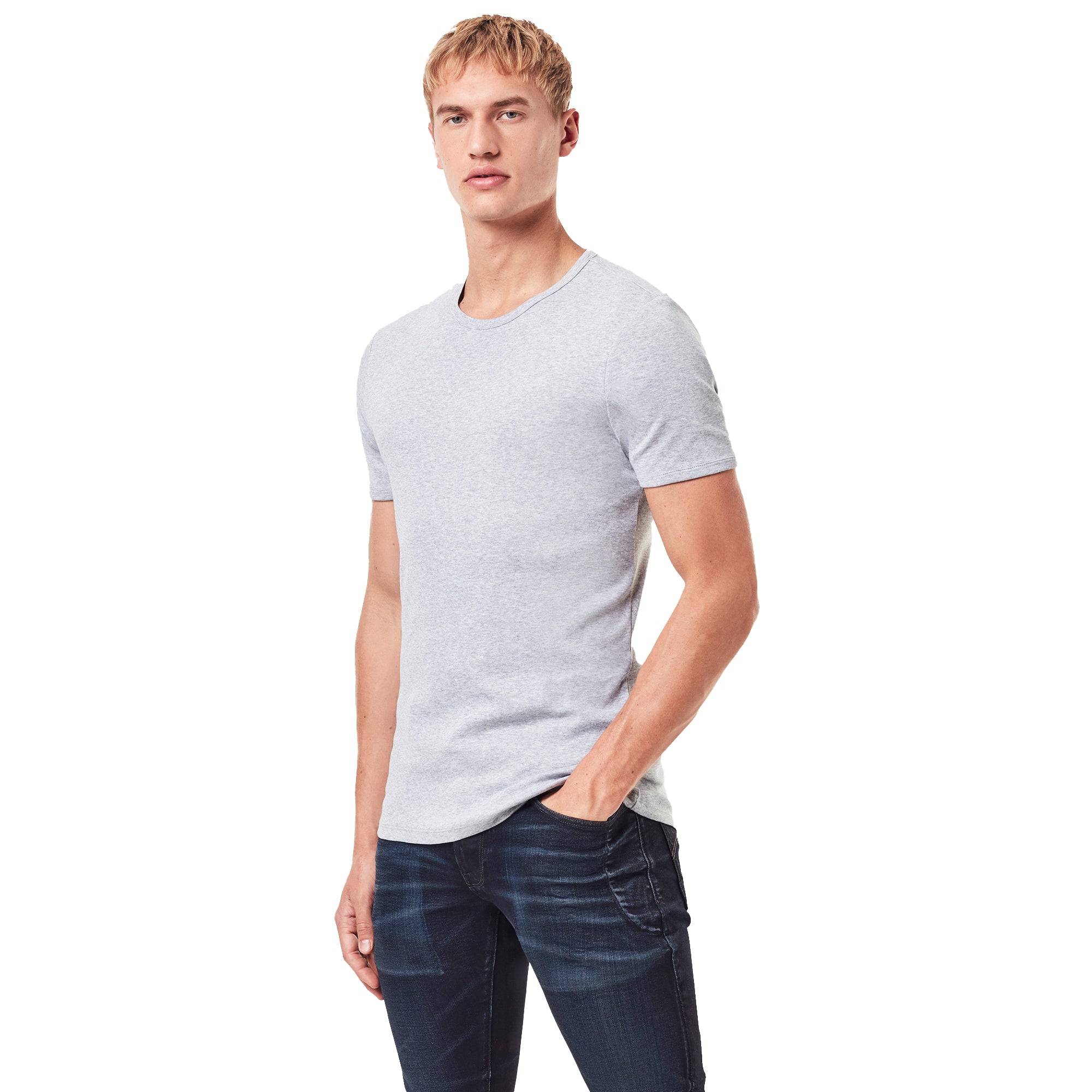 G-Star Raw Double Pack Slim Fit T-Shirts - Grey