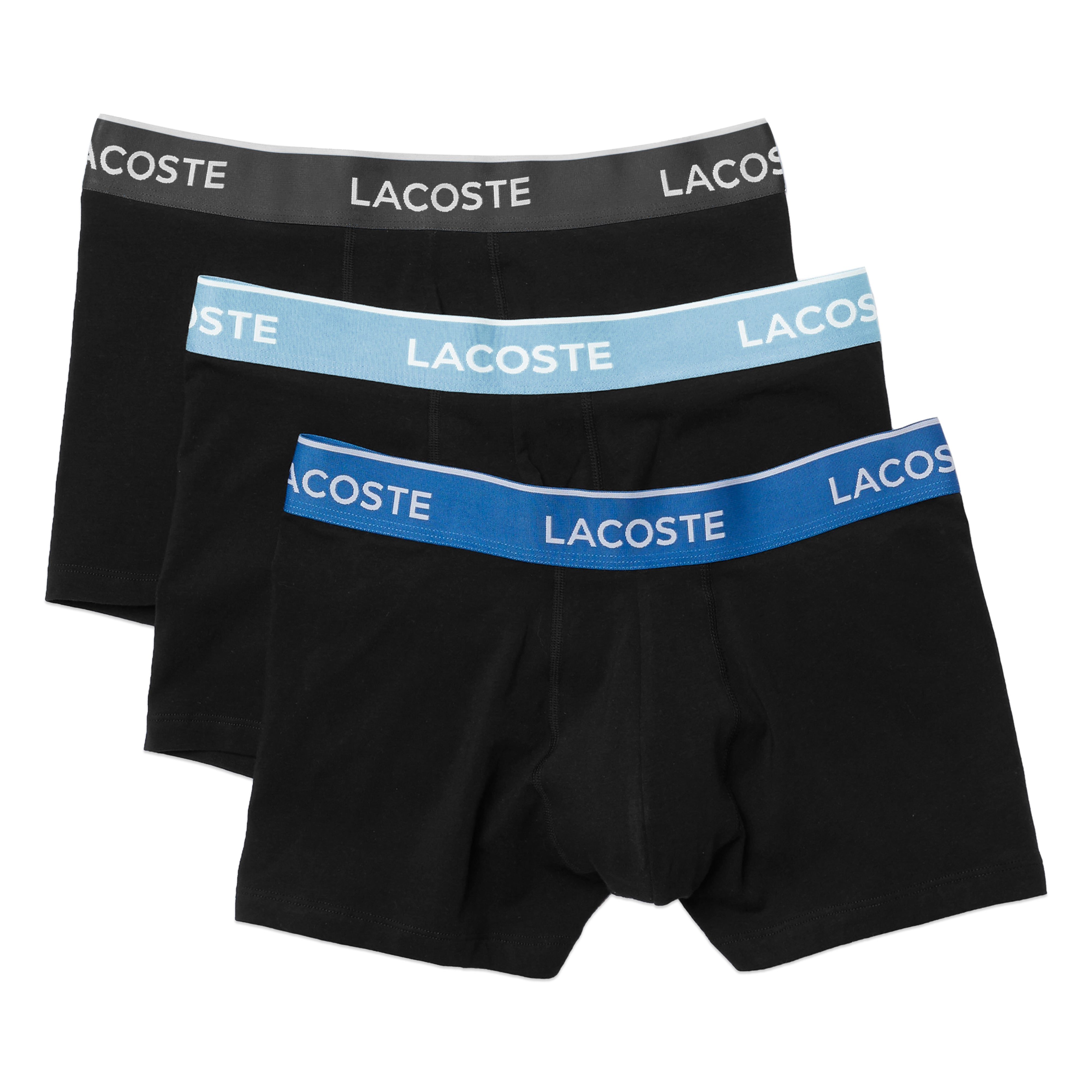 New Lacoste Boxer Briefs Mens' Underwear Casual 3-Pack Cotton Grey XL avail