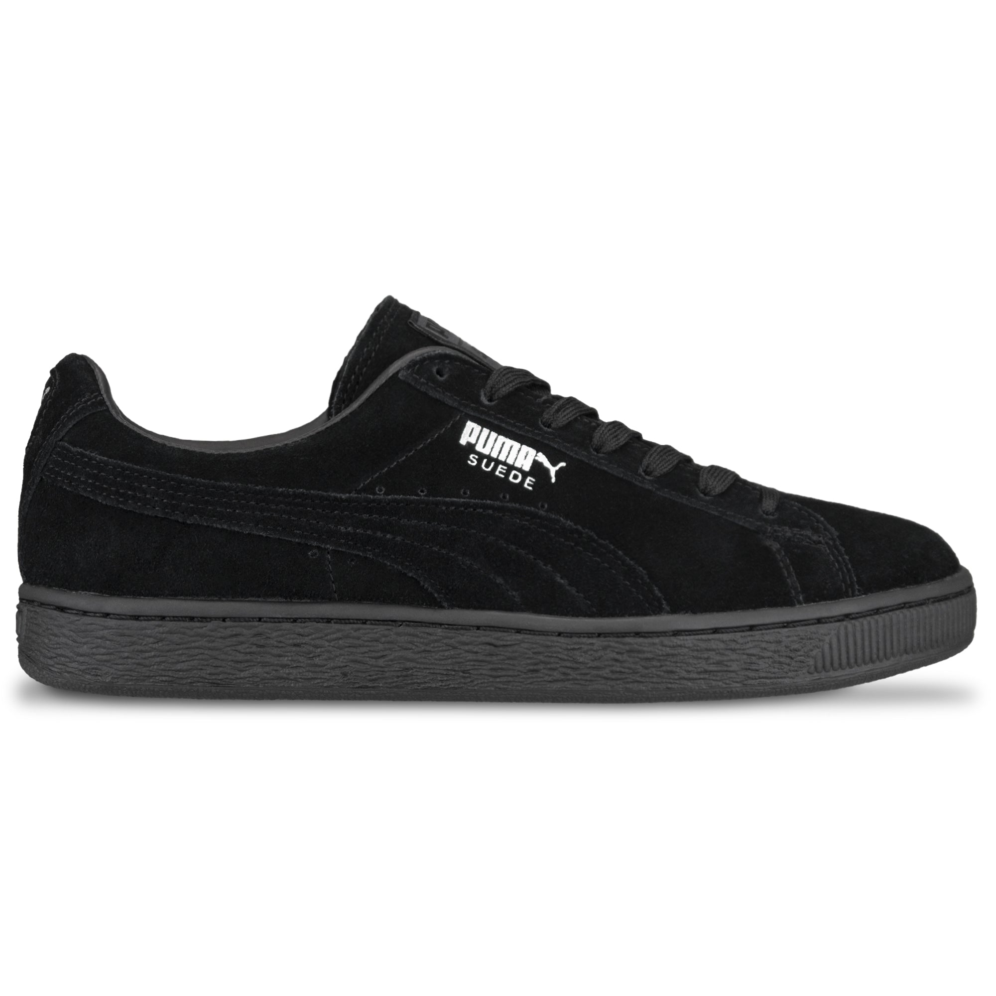 black on black suede pumas